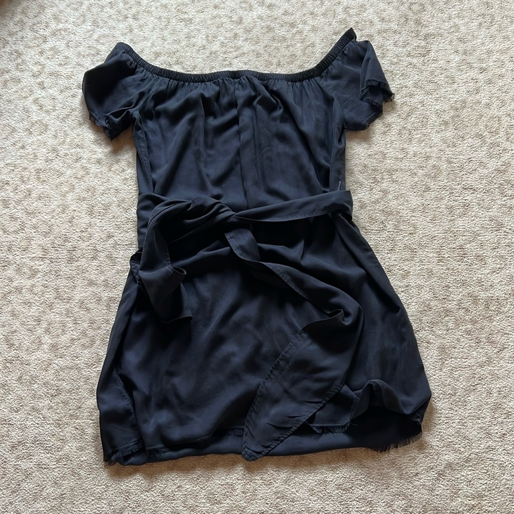 Bella Dahl small navy dress with matching tie